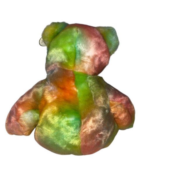 Ty Beanie Buddies Collection Peace Bear Plush 1999 14” Tie Dye Smoke-Free Home - Picture 12 of 13